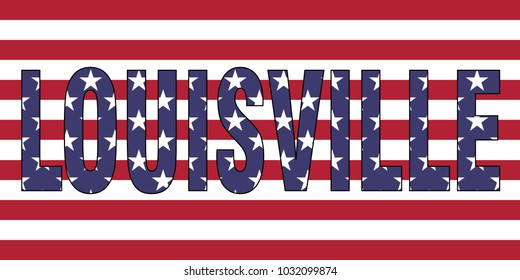 Louisville on USA flag