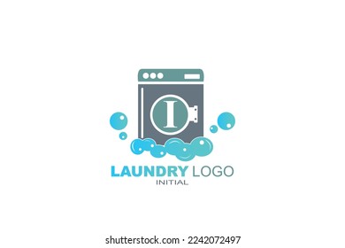 I Loundry Letter logo template for your branding.