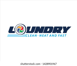 loundry logo designs very suitable for laundry that puts clean and fast clean