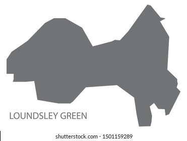 Loundsley Green grey ward map of Chesterfield district in East Midlands England UK