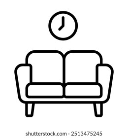 Lounge Area icon line vector illustration