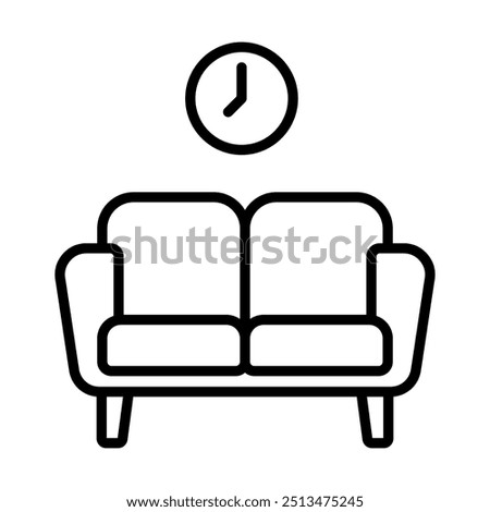 Lounge Area icon line vector illustration