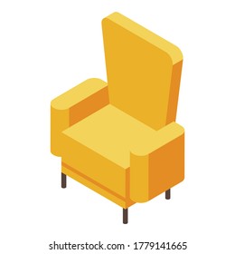 Lounge armchair icon. Isometric of lounge armchair vector icon for web design isolated on white background