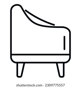 Lounge armchair icon outline vector. Interior furniture. Home sofa