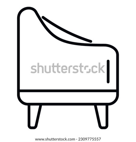Lounge armchair icon outline vector. Interior furniture. Home sofa