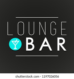 Lounge Bar Logo Concept Modern Style Vector Art
