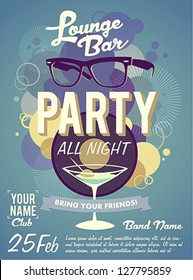 Lounge bar party poster