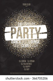 Lounge bar party poster vector background.