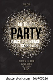 Lounge bar party poster vector background.