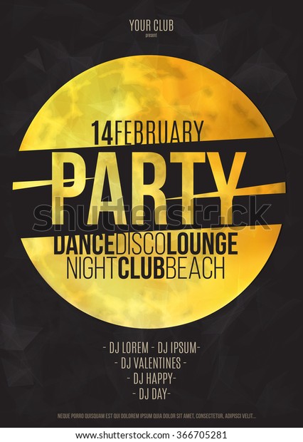 Lounge bar\
party poster vector background with\
moon