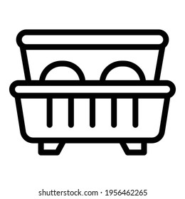 Lounge bed icon. Outline lounge bed vector icon for web design isolated on white background