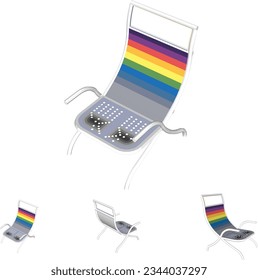 Lounge by the Pool - Colorful Vector Furniture