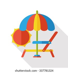 lounge chair flat icon