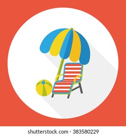 lounge chair flat icon