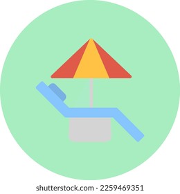 Diseño de iconos de vectores planos de la silla Lounge
