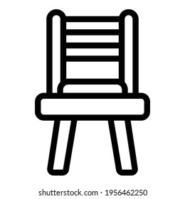 Lounge chair icon. Outline lounge chair vector icon for web design isolated on white background
