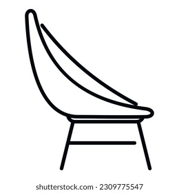 Lounge chair icon outline vector. Interior sofa. Relax vip