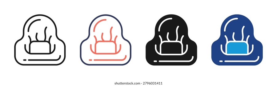 Lounge Chair icon set multiple style collection