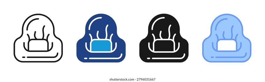 Lounge Chair icon set multiple style collection