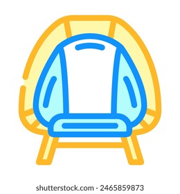 lounge chair outdoor furniture color icon vector. lounge chair outdoor furniture sign. isolated symbol illustration