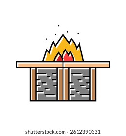 lounge chair outdoor furniture color icon vector. lounge chair outdoor furniture sign. isolated symbol illustration