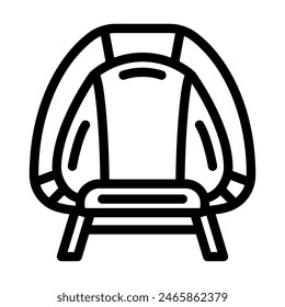 lounge chair outdoor furniture line icon vector. lounge chair outdoor furniture sign. isolated contour symbol black illustration