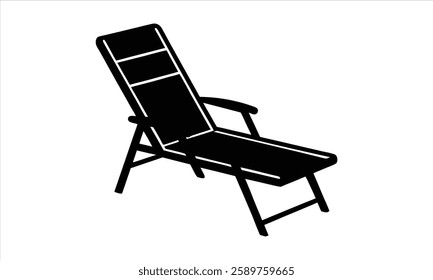 Lounge Chair Relaxing Outdoor Furniture Icon