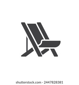 Lounge chair vector icon. filled flat sign for mobile concept and web design. Beach Chair glyph icon. Symbol, logo illustration. Vector graphics