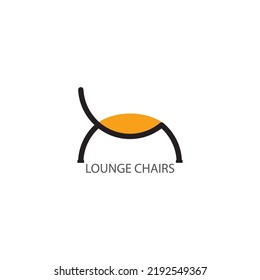 Lounge chairs icon vector illustration symbol logo template.