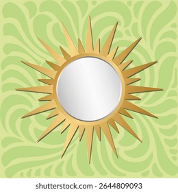 Lounge Elegance, Espelho do Sol em uma parede padronizada