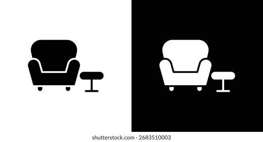 Coleção de ícones do Lounge. Ilustração plana do ícone de vetor