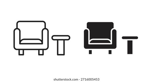 Concepto de icono de salón para infografía, Sitio web o App.