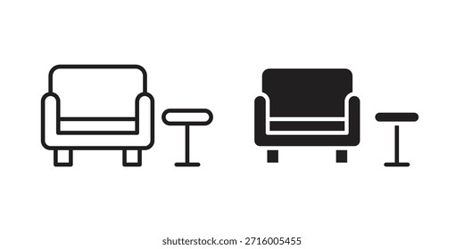 Concepto de icono de salón para infografía, Sitio web o App.