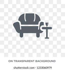 Lounge icon. Lounge design concept from Hotel collection. Simple element vector illustration on transparent background.