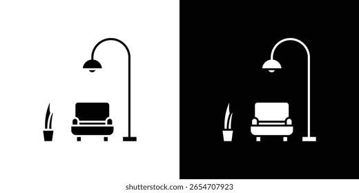 Icono de salón de un Vector de estilo plano