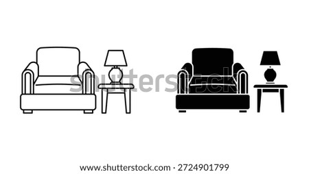 Lounge icon graphic design. Vector icon illustrations