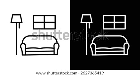 Lounge icon outline. linear style for apps