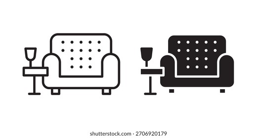 Icono de salón, icono de estilo de contorno para Sitio web o App móvil, gráficos de Vector