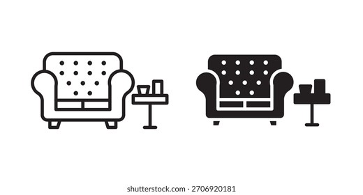Icono de salón, icono de estilo de contorno para Sitio web o App móvil, gráficos de Vector
