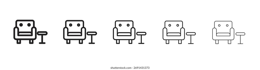 Icono de salón, ilustración del logotipo del Vector de contorno, pictograma lineal aislado