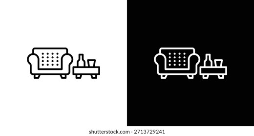 Icono del salón, muestra del Vector del contorno, Descarga del diseño del logotipo
