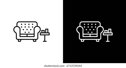 Icono del salón, muestra del Vector del contorno, Descarga del diseño del logotipo