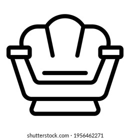 Lounge icon. Outline lounge vector icon for web design isolated on white background
