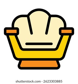 Ícone de salão. Ícone de vetor de salão de contorno para design da Web isolado na cor de fundo branca plana