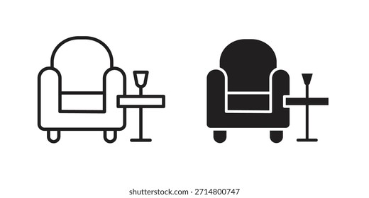 Paquete de iconos de salón. Elemento de diseño de icono de Vector plano.