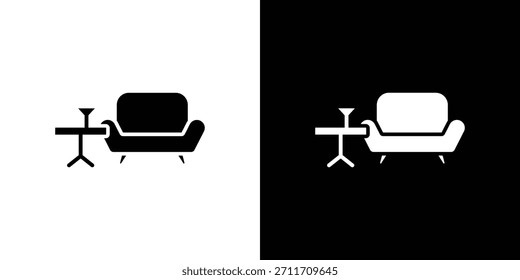 Conjunto de iconos de salón colección. Silueta de Vector.