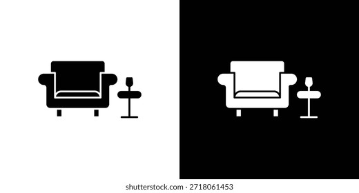 Icono de salón. Pictograma simple de alta calidad. Estilo sólido moderno