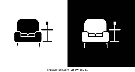 Icono de salón ilustración simple en diseño plano