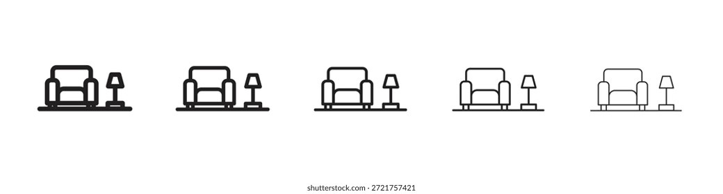 Ícone de salão. Estilo de contorno simples. Elementos gráficos.
