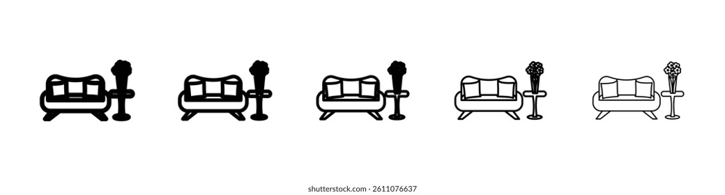 Lounge icon Symbol mark in Outline style